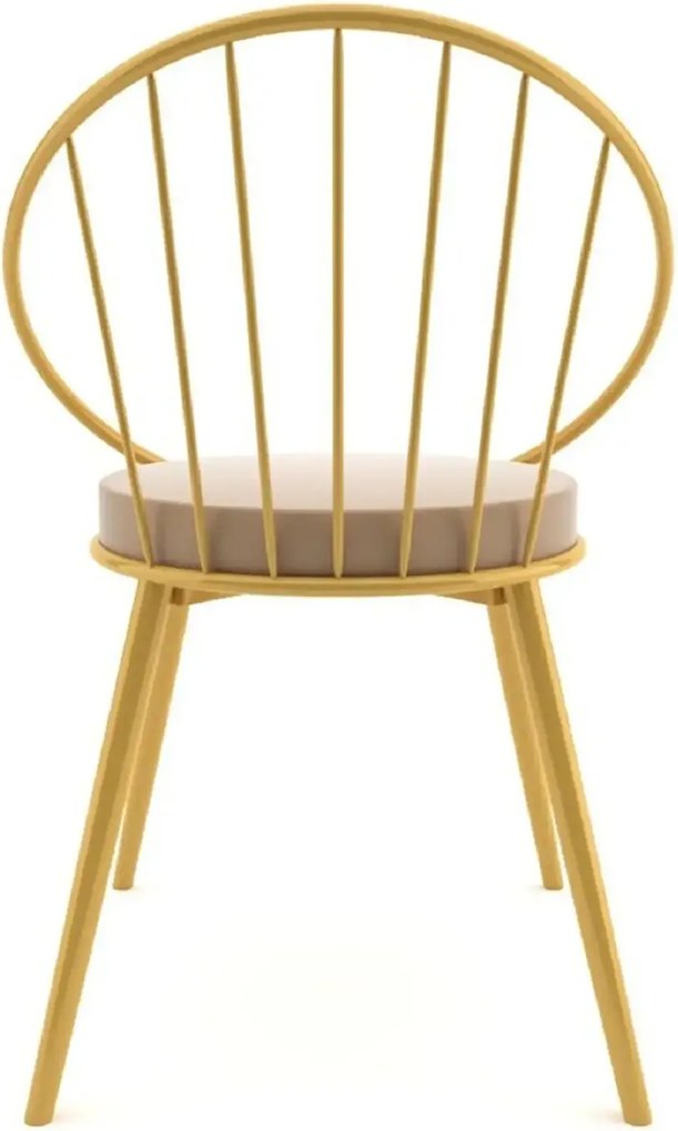 Scaun metal, Dining Homs, auriu, 76 x 62 cm,30450
