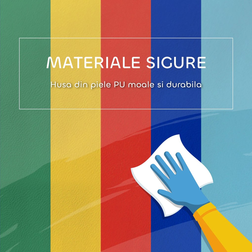 HOMCOM Set Construcții Moi pentru Copii 1-3 Ani cu 5 Blocuri, Multicolor | Aosom Romania