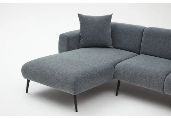 Colțar în L PISA, gri, pe partea dreaptă