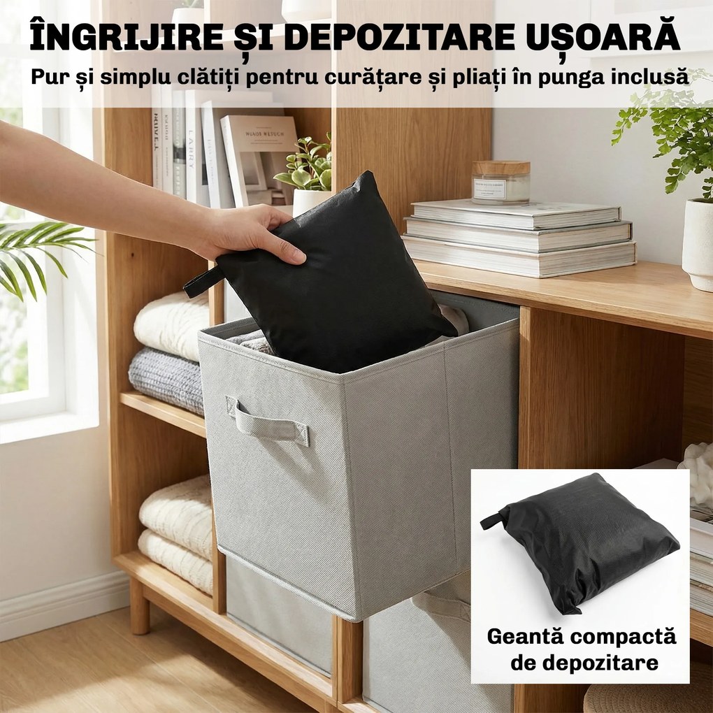 Outsunny Huse pentru Mobilier de Grădină 4 Piese, Impermeabile, Negru | Aosom Romania