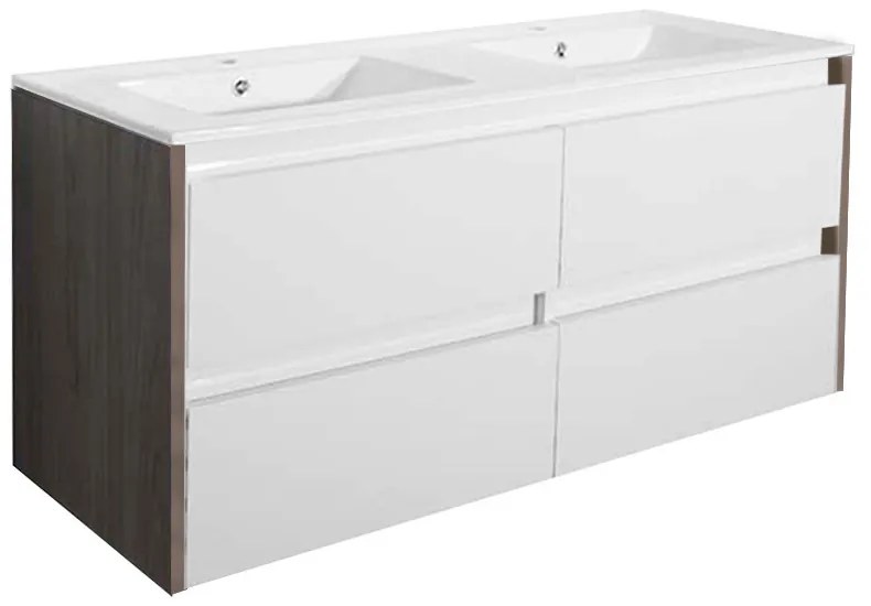 Dulap de bază Porto 120 cu lavoar rauna alb-ulm