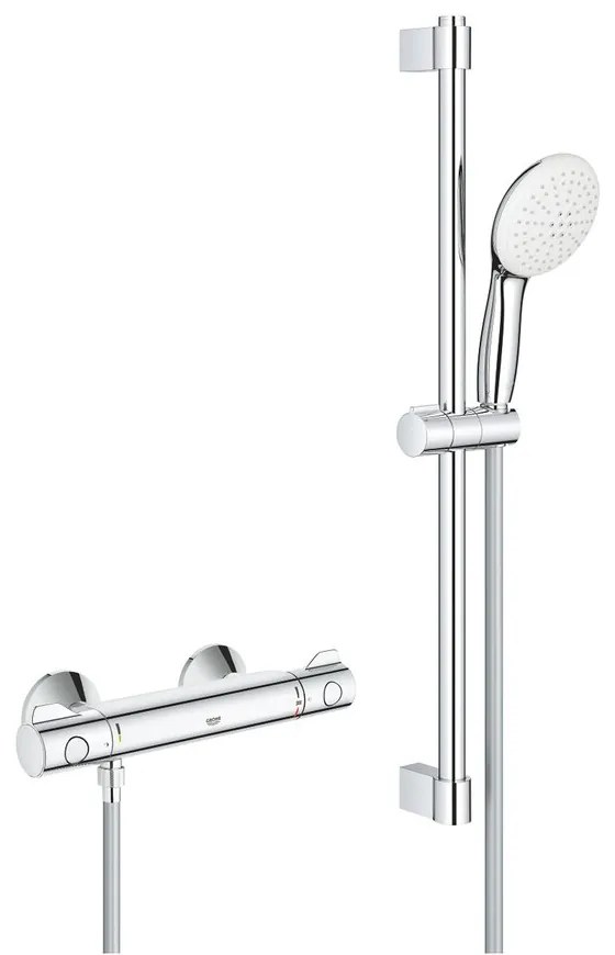 Baterie dus termostatata Grohe Grohtherm 800 crom lucios cu set de dus