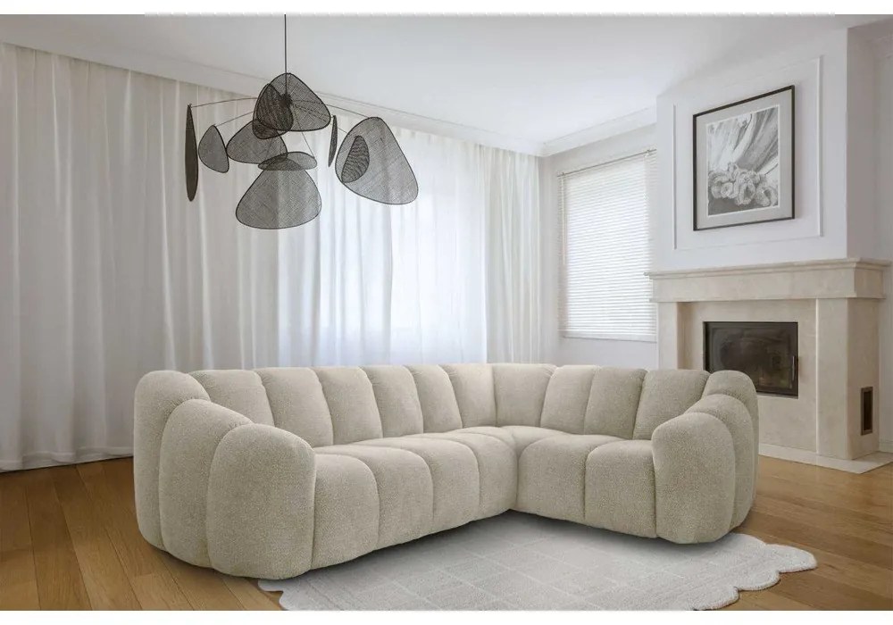 Colțar bej (cu colț pe partea dreaptă/în formă de ”L”) Shell – Miuform