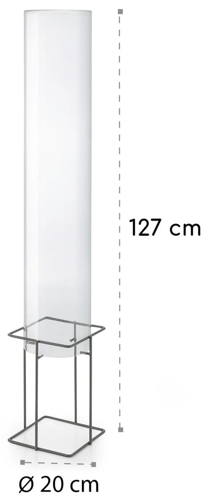 Skydive 100, observator de pești, 100 cm, Ø 20 cm, acrilic, metal, transparent