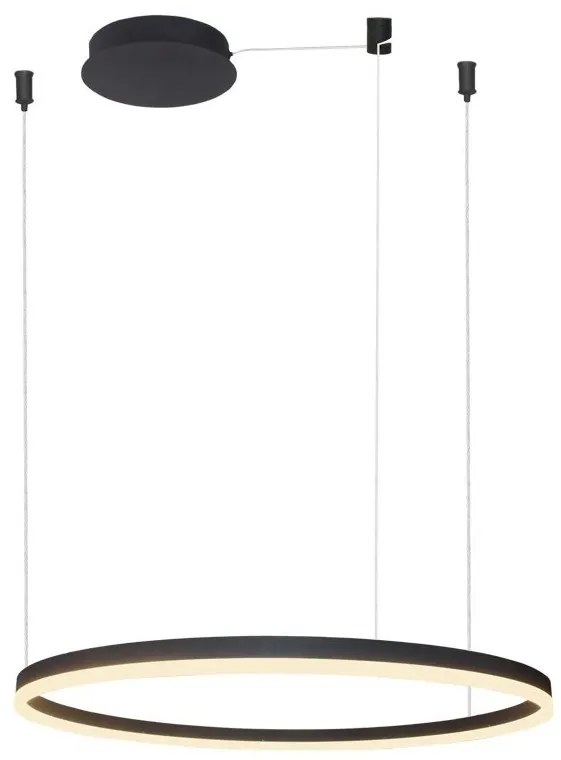 Lustra LED suspendata design modern circular geometric HALO PENDANT 80 BK