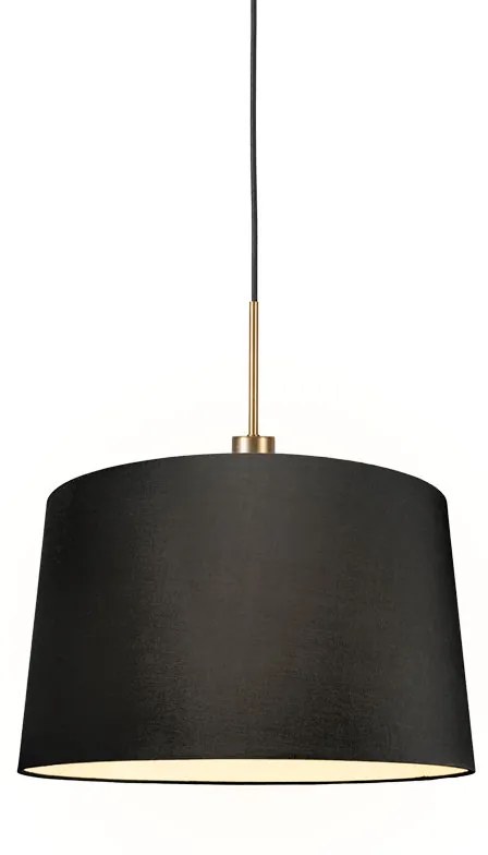 Lampă modernă cu pandantiv din bronz cu abajur 45 cm negru - Combi 1