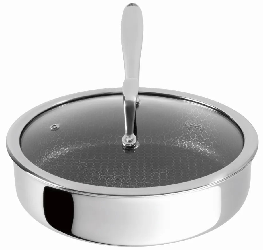 RESIGILAT - Tigaie inox cu capac Eternal Collection Berlinger Haus BH 8511, 24 cm, antiaderenta, inox, strat Eterna rezistent