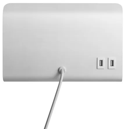 Nordlux - Aplica de perete ROOMI cu poliță și USB 1xGU10/8W/230V albă