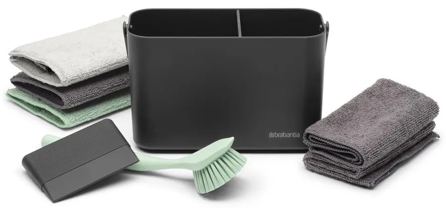 Set pentru spălat vase gri închis din plastic reciclat SinkSide – Brabantia