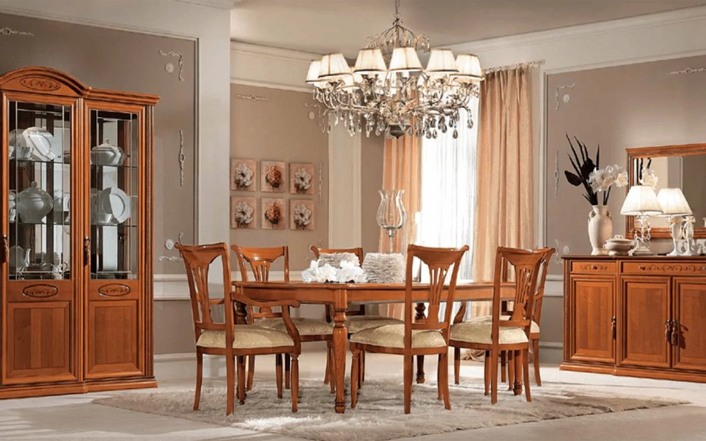 Scaun lemn masiv cu brațe Caterina Personalizabil, 56 × 62 × 102 cm - Nuc