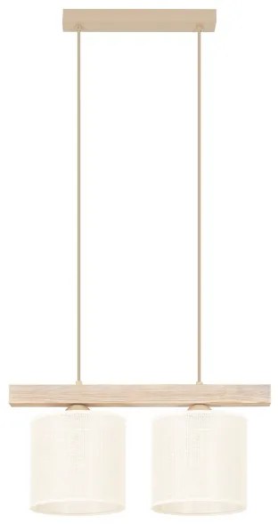 Lustră pe cablu Brilagi FOREST 2xE27/15W/230V pin/maro/crem