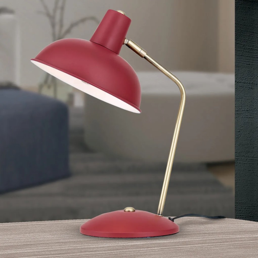 Veioza / Lampa de birou stil elegant Fedra rosie