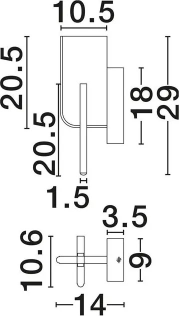 Aplica LED design decorativ 3000K TOTEM