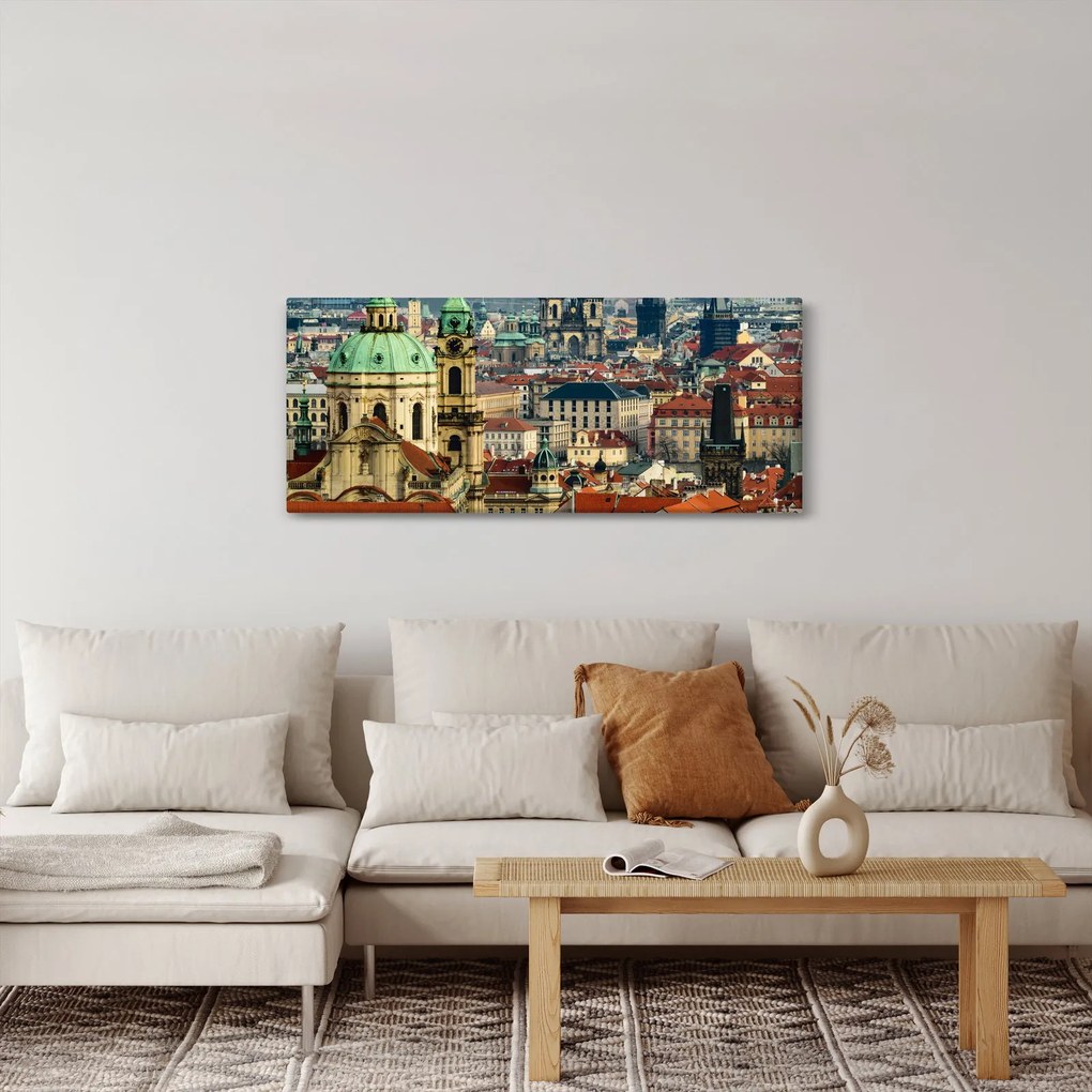 Tablou - Panorama din Praga (120x50 cm)