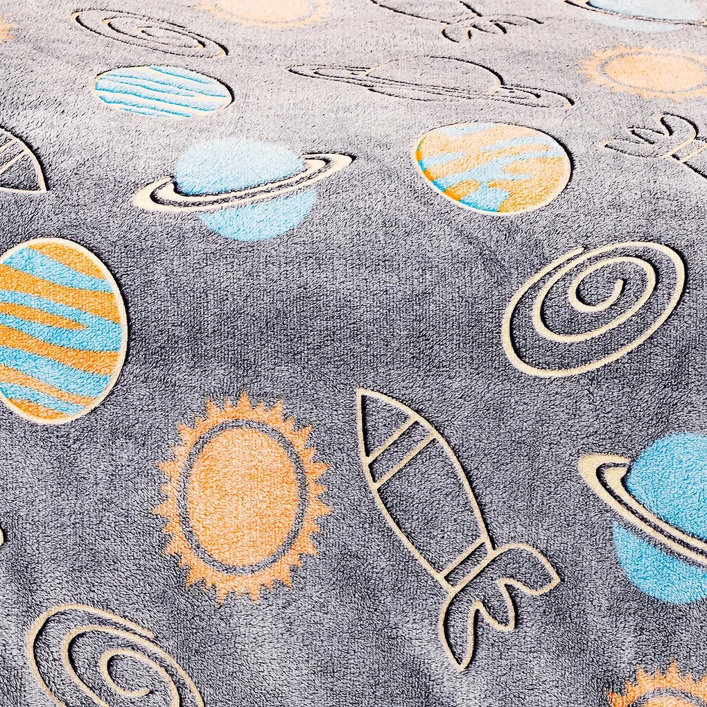Lenjerie de pat fluorescentă 4Home Planetarium, microflanelă, 140 x 200 cm, 70 x 90 cm