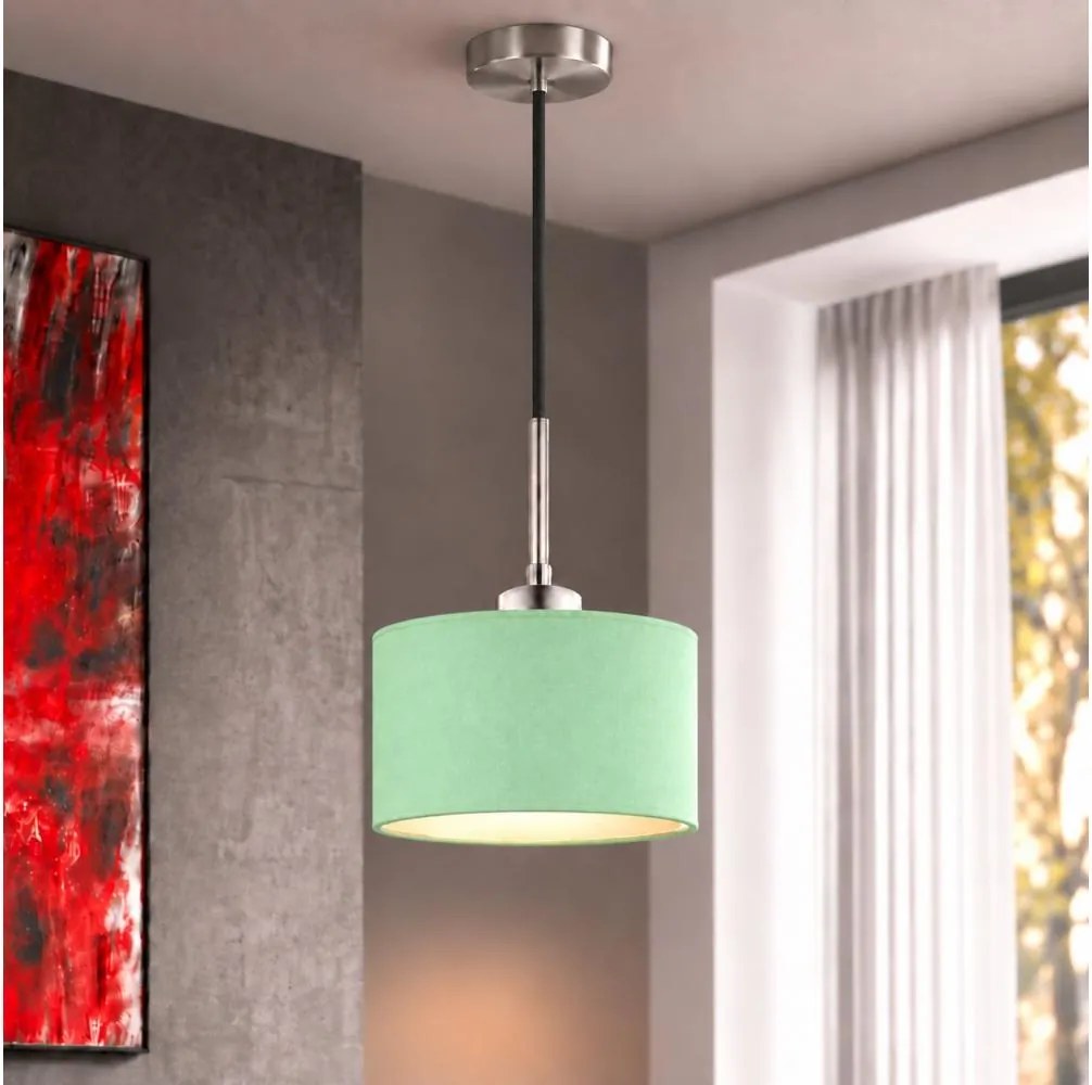 Eglo - Lustră LED pe cablu TUNJA 1xE27/60W/230V Ø 20 cm verde/negru
