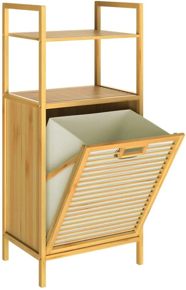 Deuba Raft din bambus cu cos de rufe - 43 l