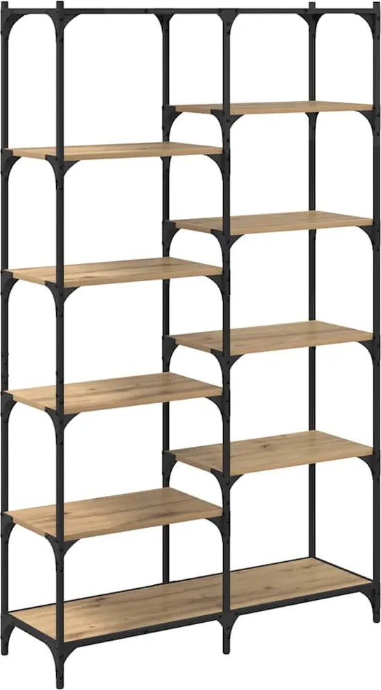 vidaXL Raft pentru cărți stejar artizanal 100 x 32 x 170 cm