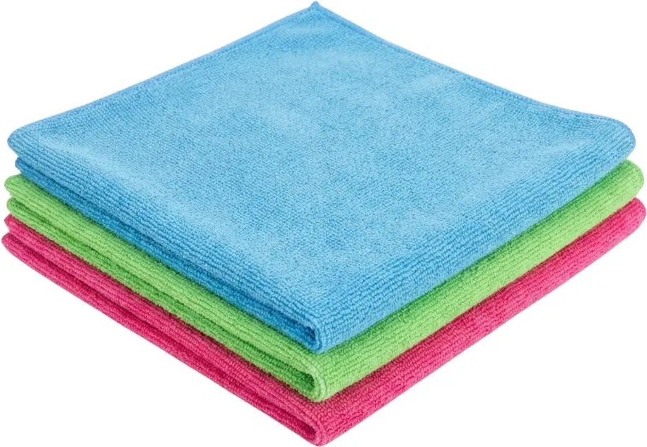 Lavete din microfibră Ultra Clean 30x30 cm – set 3 bucăți, multicolor, curățare eficientă