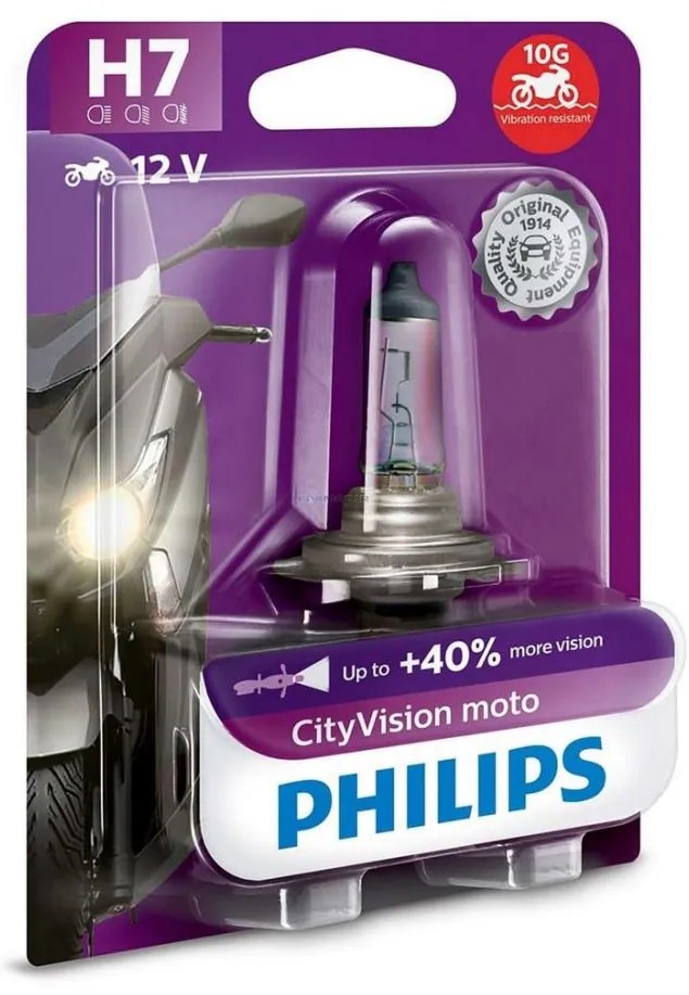 Bec moto Philips X-TREME VISION MOTO 12972CTVBW H7 PX26d/55W/12V