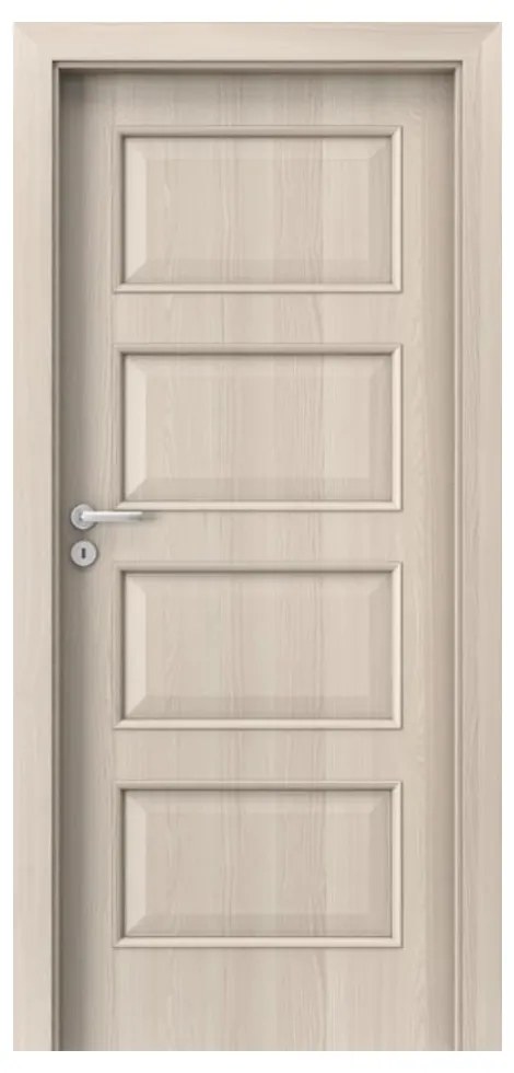 Usa Interior din MDF Porta Laminate CPL Model 5.1 (Culoare: Alb, Toc: Reglabil 10 cm, Maner: Patrat argintiu crom, Dimensiune: 70 cm)