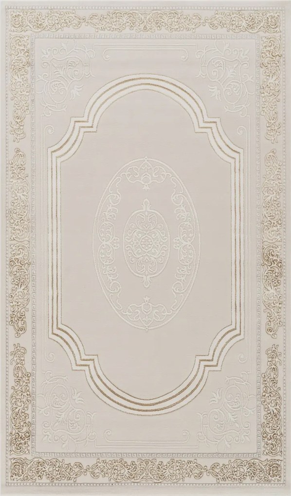 Covor Modern Living , Dormitor Dreptunghiular Asia F224A Gold (Alege dimensiunea: 125 x 200)