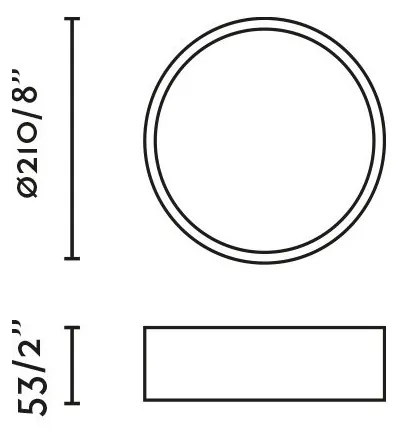 Plafoniera LED design circular ARIS 20W alb