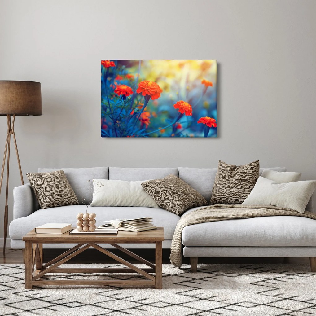 Tablou - Flori portocalii (90x60 cm)