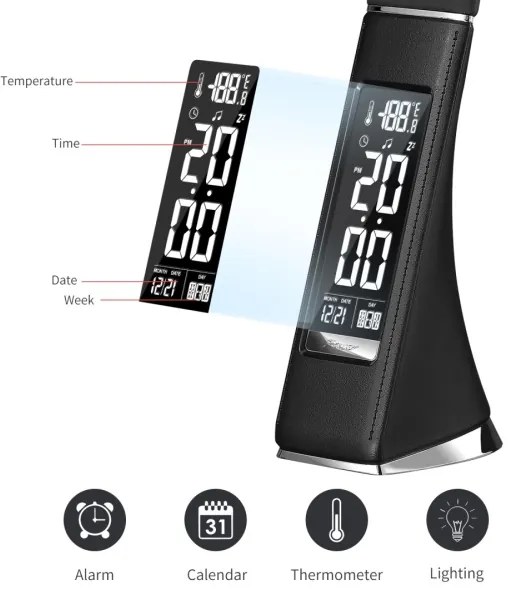 Immax 08947L - LED Lampă de masă dimmabilă cu display LEATHER LED/6,5W/5V negru