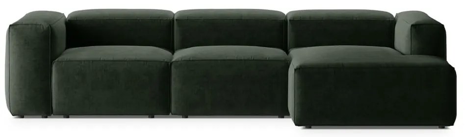 Colțar verde (cu colț pe partea dreaptă/cu șezlong) Bergamo – Cosmopolitan Design