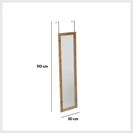 Oglinda suspendata din bambus pentru usa DOOR 30x110 cm