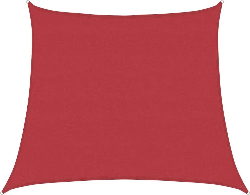 vidaXL Pânză parasolar, roșu, 4/5x4 m, HDPE, 160 g/m²