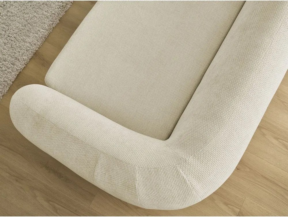 Canapea taupe extensibilă cu tapițerie din chenille 228 cm Neyo – Bobochic Paris
