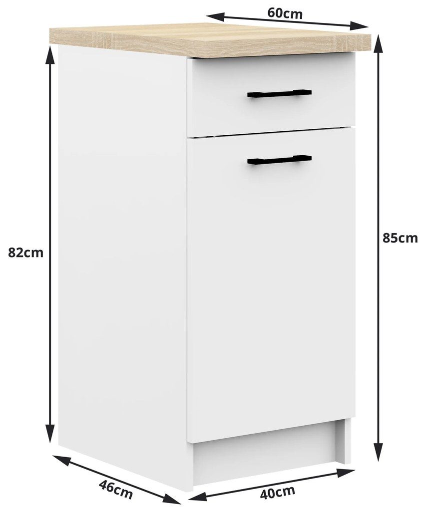 Bucătărie de colț 300 cm Ozara III (alb). 1069484