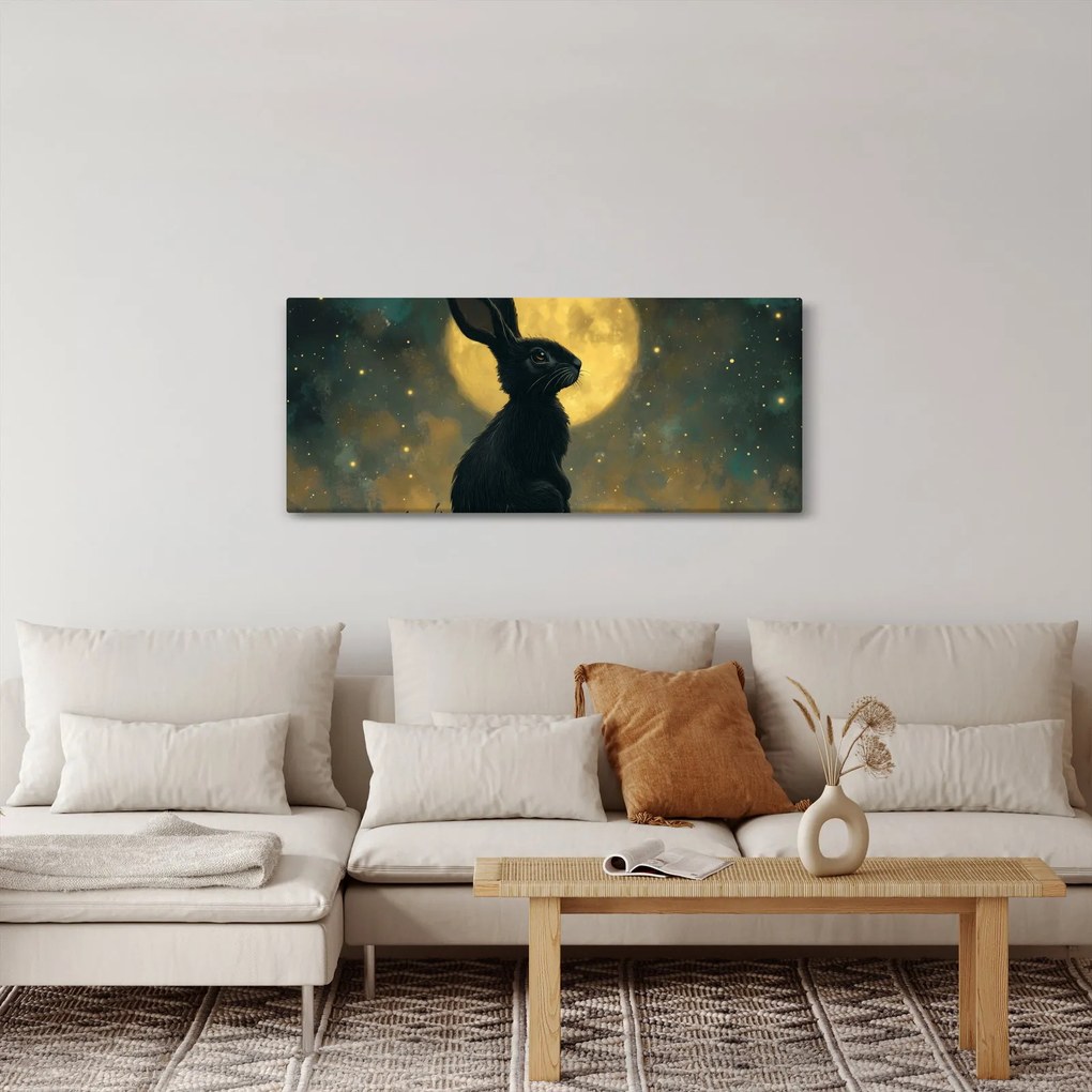 Tablou - Iepure cu lună (120x50 cm)