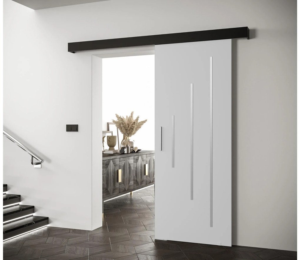 Uși culisante 70 cm Slavdro 3 (alb mat + negru mat). 1108766