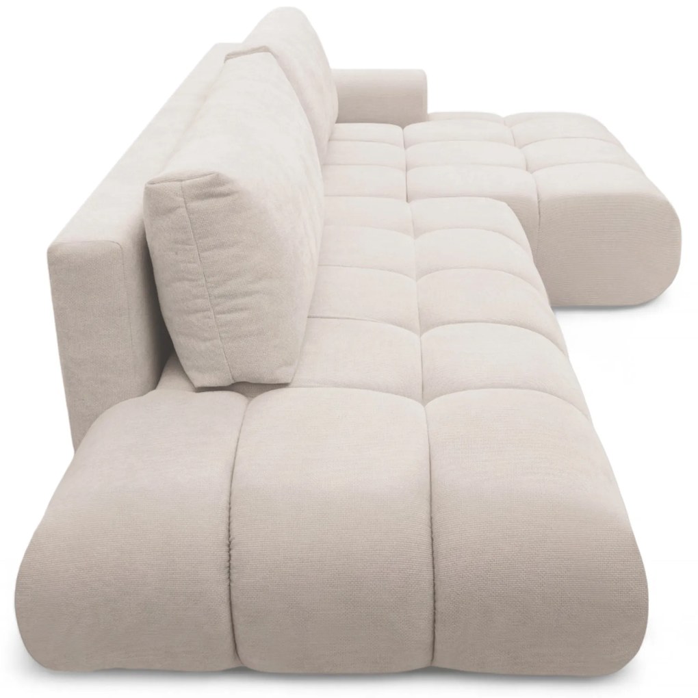 Colțar Lutario L II cu funcție de dormit, dreapta - țesătură hidrorepelentă bej Venice 2026