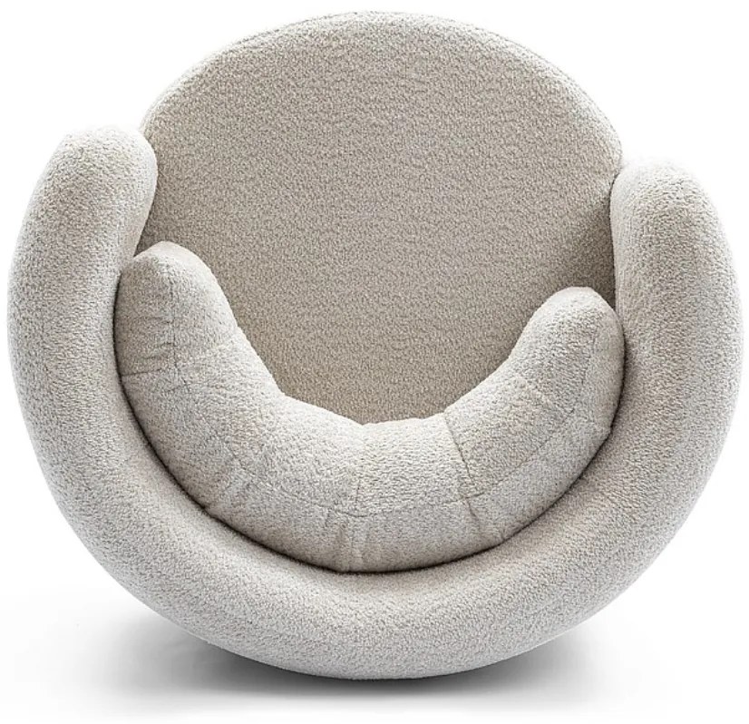 Fotoliu tapitat rotativ Wrap - Beige