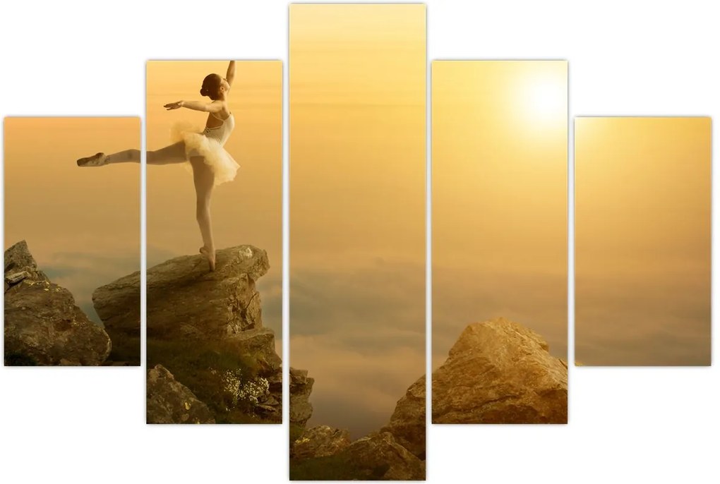 Tablou - Balerină pe stâncă (150x105 cm)