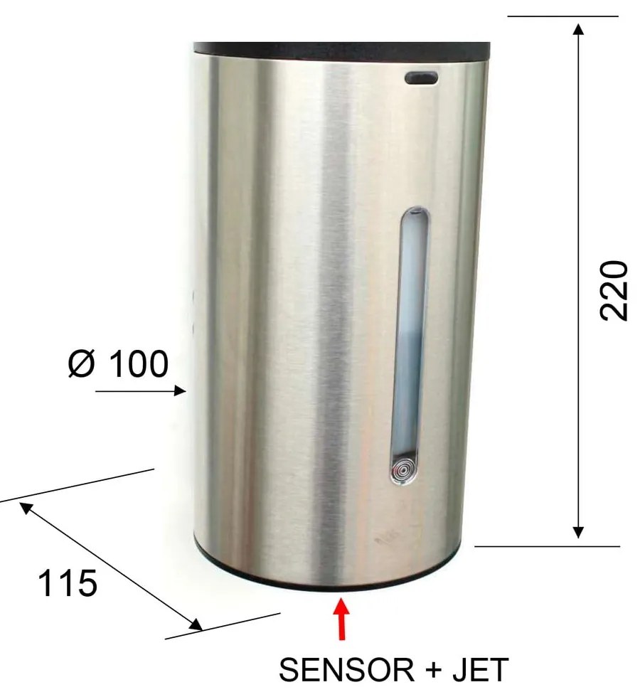Dozator de săpun lichid argintiu mat automat din oțel inoxidabil 650 ml – Sapho