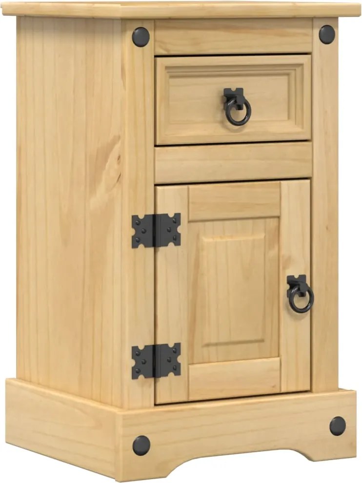 vidaXL Noptieră "Corona", 35x32,5x58 cm, lemn masiv de pin