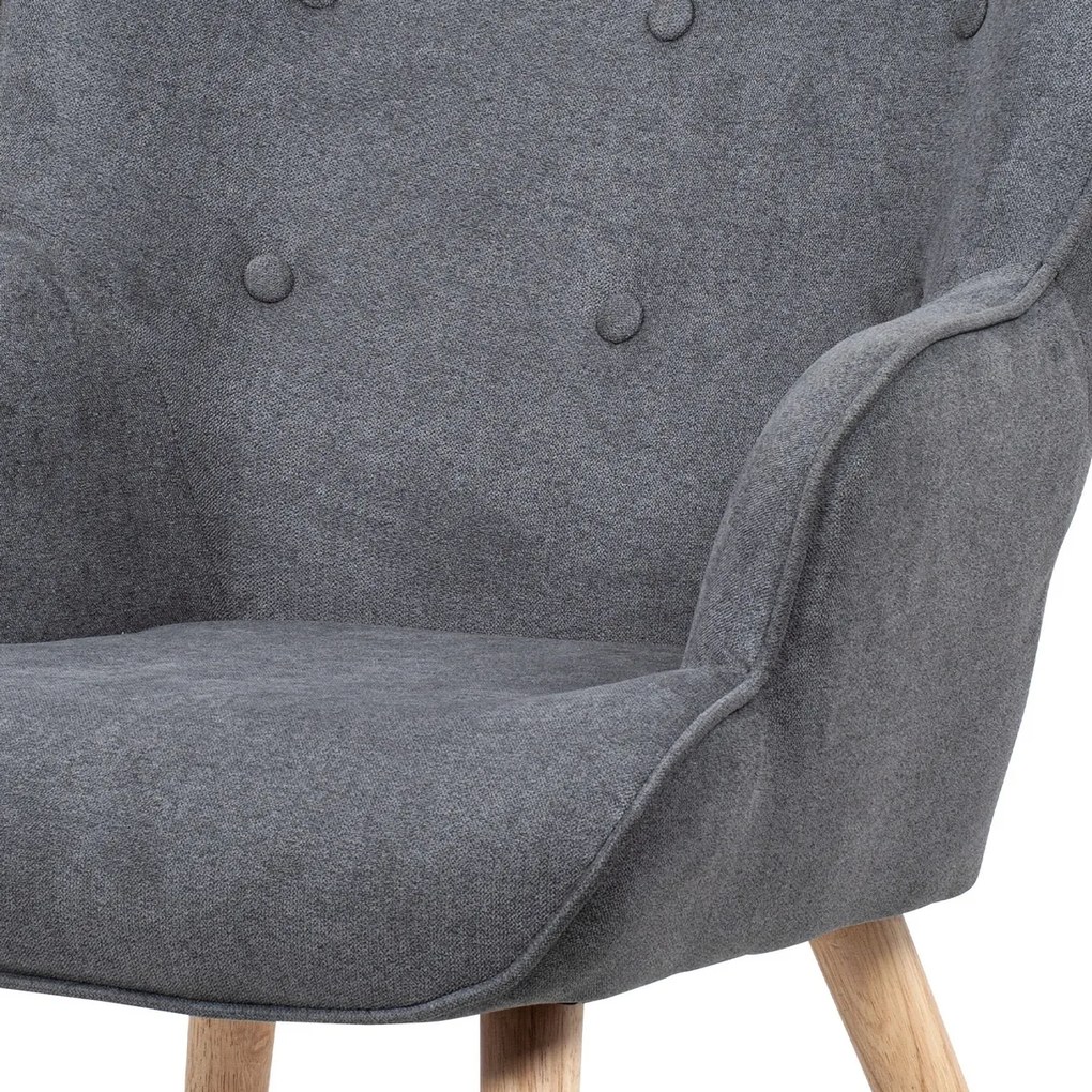 Fotoliu cu taburet GREY2, gri