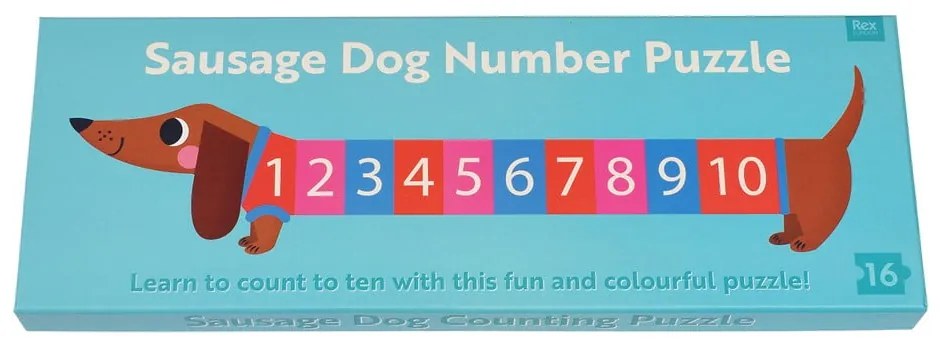 Puzzle (număr de piese 16) Sausage Dog – Rex London