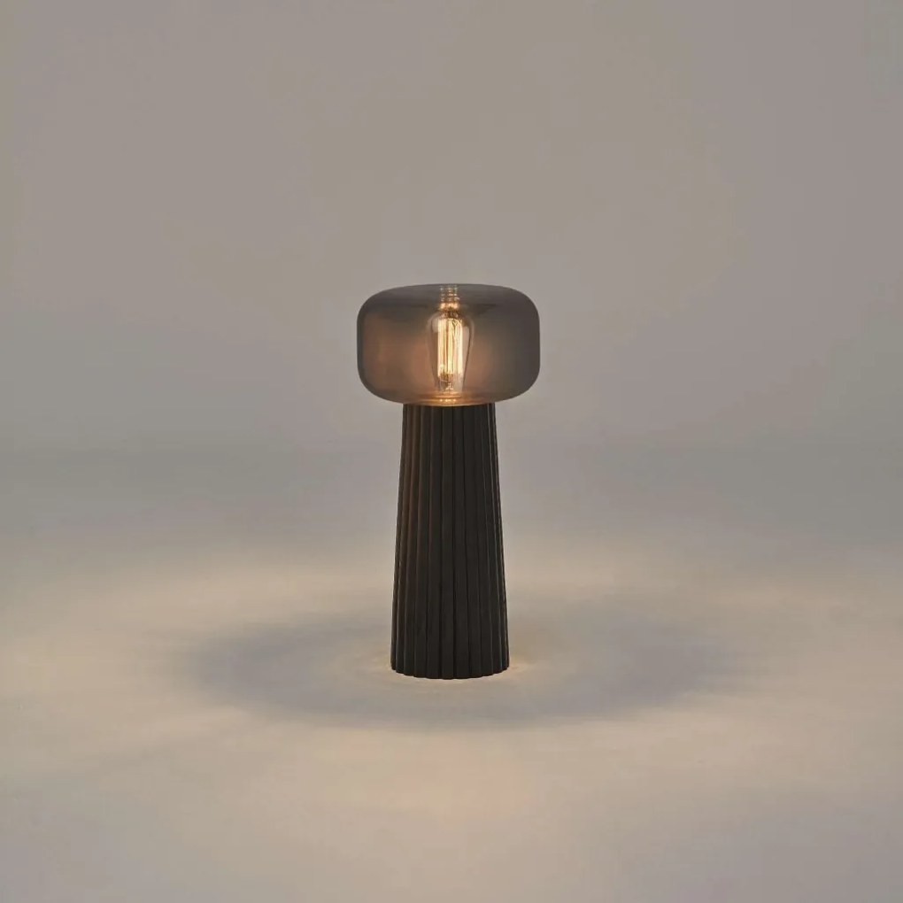 Veioza design modern decorativ Faro negru/crom