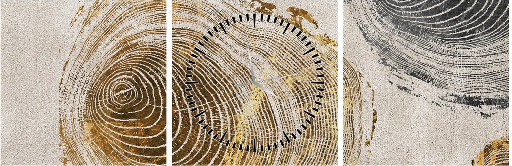 Tablou - Abstract triburi (cu ceas) (90x30 cm)