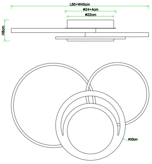 Plafonieră LED NIRRA LED/40W/230V Globo 67256-40