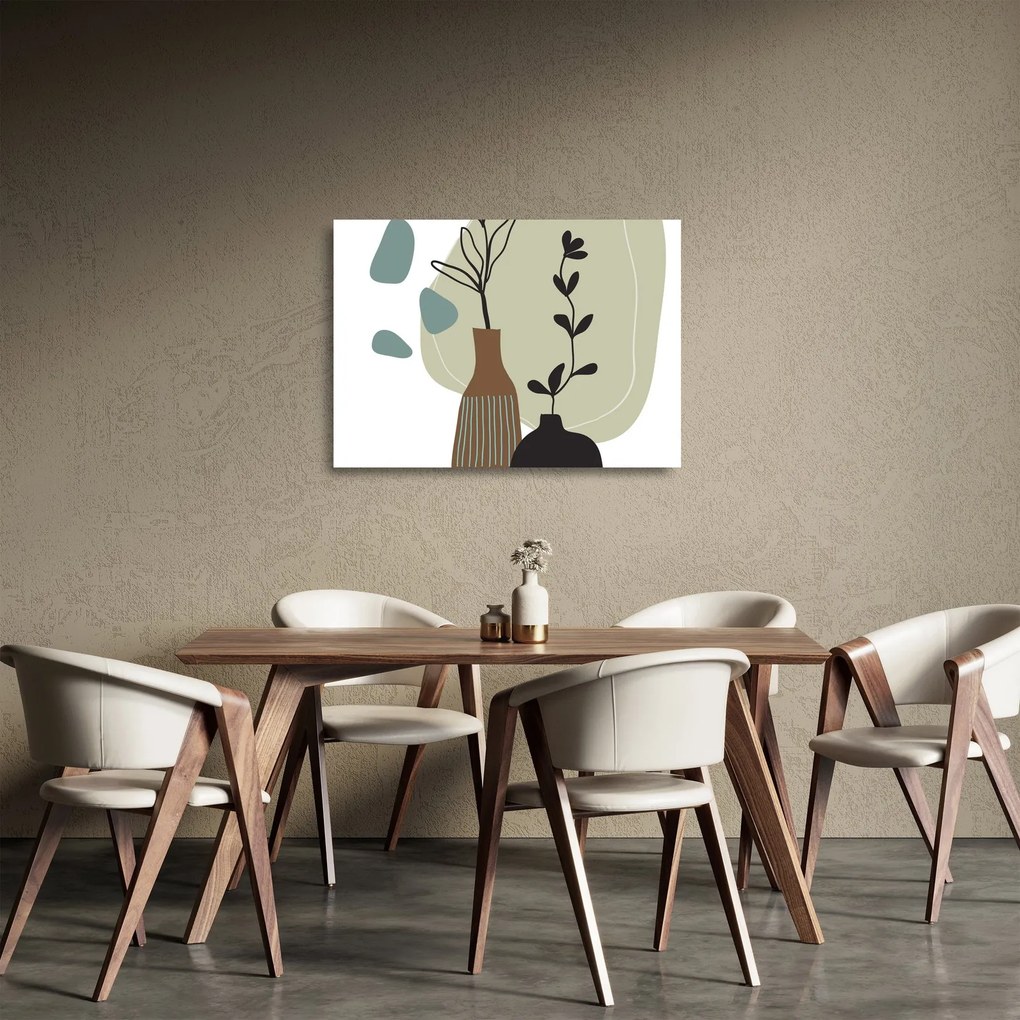 Tablou pe sticlă - Flori într-o vază N⁰2 (70x50 cm)