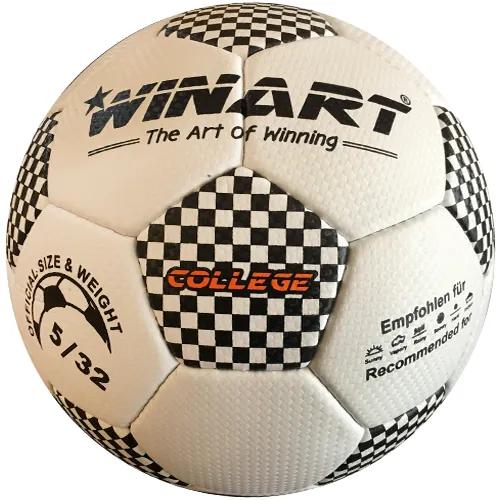 Fotbal din piele artificială, mărimea 5 WINART COLLEGE WHITE/BLACK