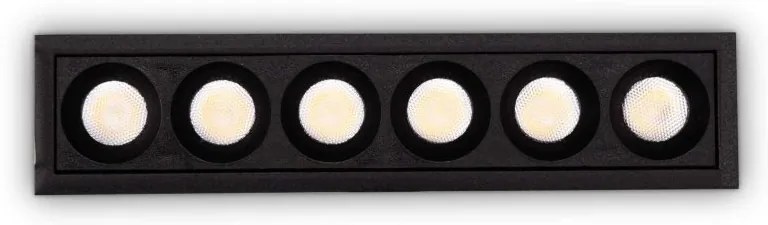 Spot dreptunghiular / Proiector LED incastrabil design slim Lika 10w 3000k negru