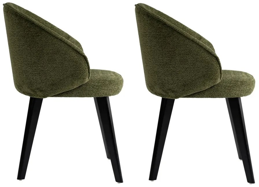 Set de scaune de sufragerie Bentley Green andBlack, 2 buc.